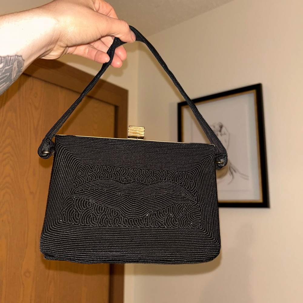 🖤 VINTAGE GENUINE CORDE 1940s HANDBAG 🖤